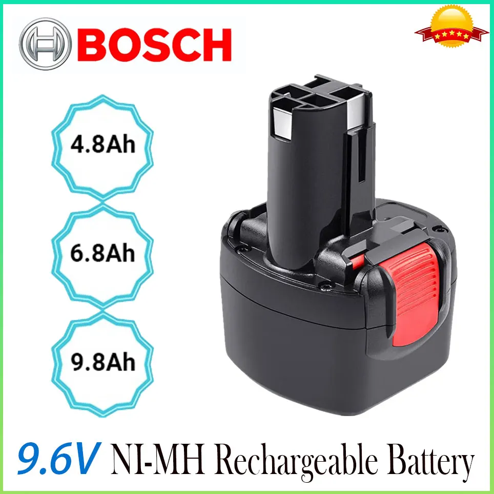 

Bosch 9.6V Ni-MH Rechargeable Battery BAT048 BAT100 BAT119 PSR 960 BH984 GSR DR Power Tools Battery 4.8AH 6.8AH 9.8AH