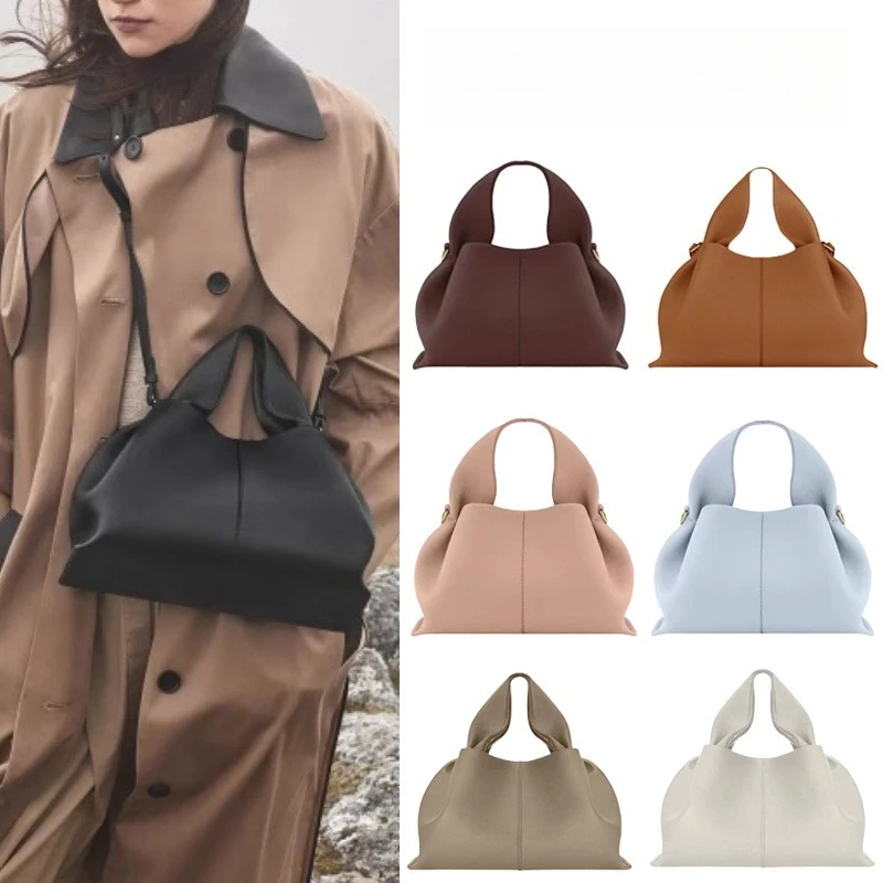 

Cloud bag, genuine leather, light luxury, niche dumpling bag, retro high-end feeling, hand-held crossbody bag for women