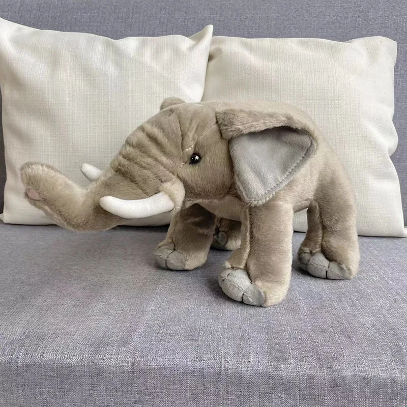 Ins Style Soft Long Nose Elephant peluche farcito animale realistico peluche Baby Plushie Doll cuscino per dormire per regalo per bambini