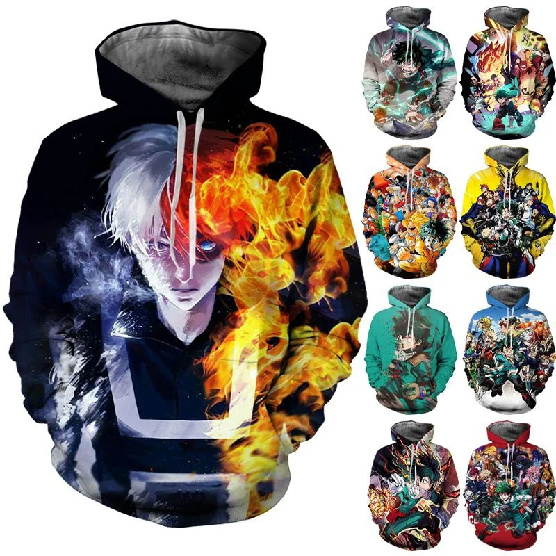 

New Men and Women Anime 3D Printing Hoodie Fashion Casual Hip Hop Hooded Clothes