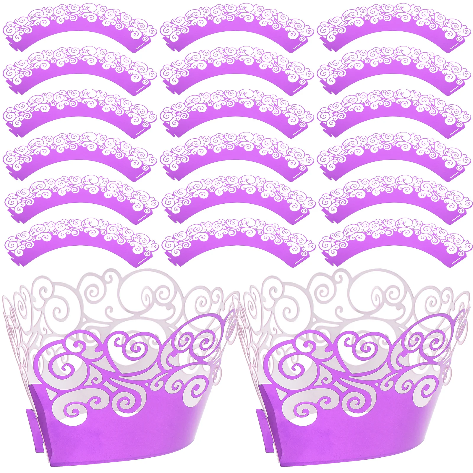 

50pcs Purple Foil Cupcake Foil Paper Cupcake Cups Liners Wrappers for Baking Muffins Cakes Party Kitchen Tools