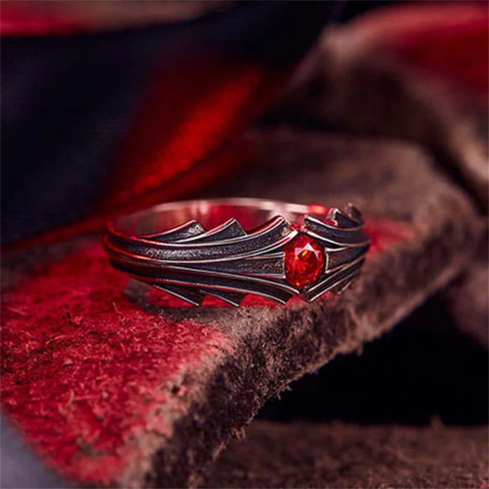 New Fate Stay Night Dark Animation Ruby Ring Daily Anime Cosplay Jewelry Accessories