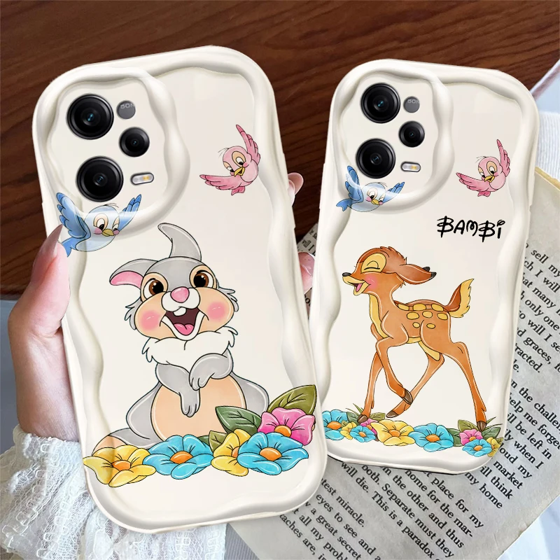 Bambi Thumper Friend For Xiaomi Redmi Note 13 12 12S 11S 11 10 9 8 10A 9C 9T Pro Plus 5G Wave Oil Cover Phone Case