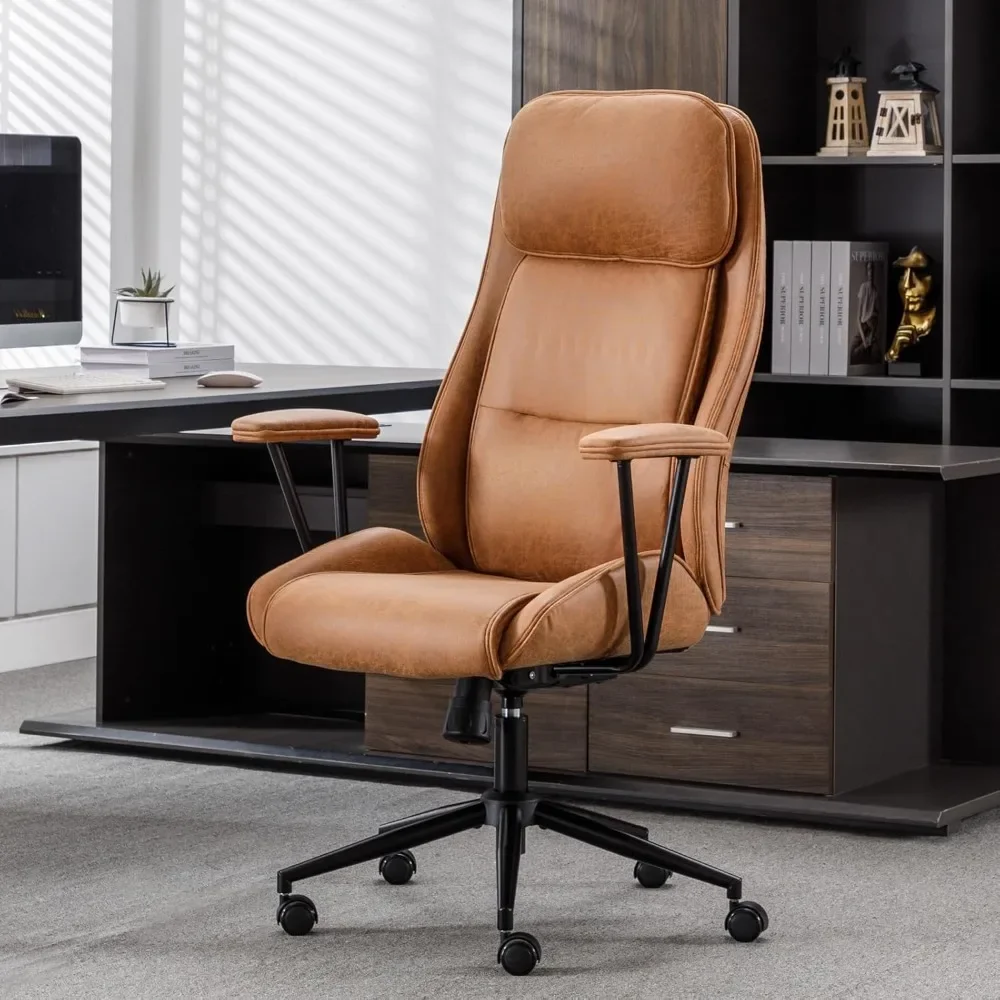 Executive Chair Mid Century Office Modern Chair,55° Reclining High Back Desk Chair with Wheels,Conference Room Chairs