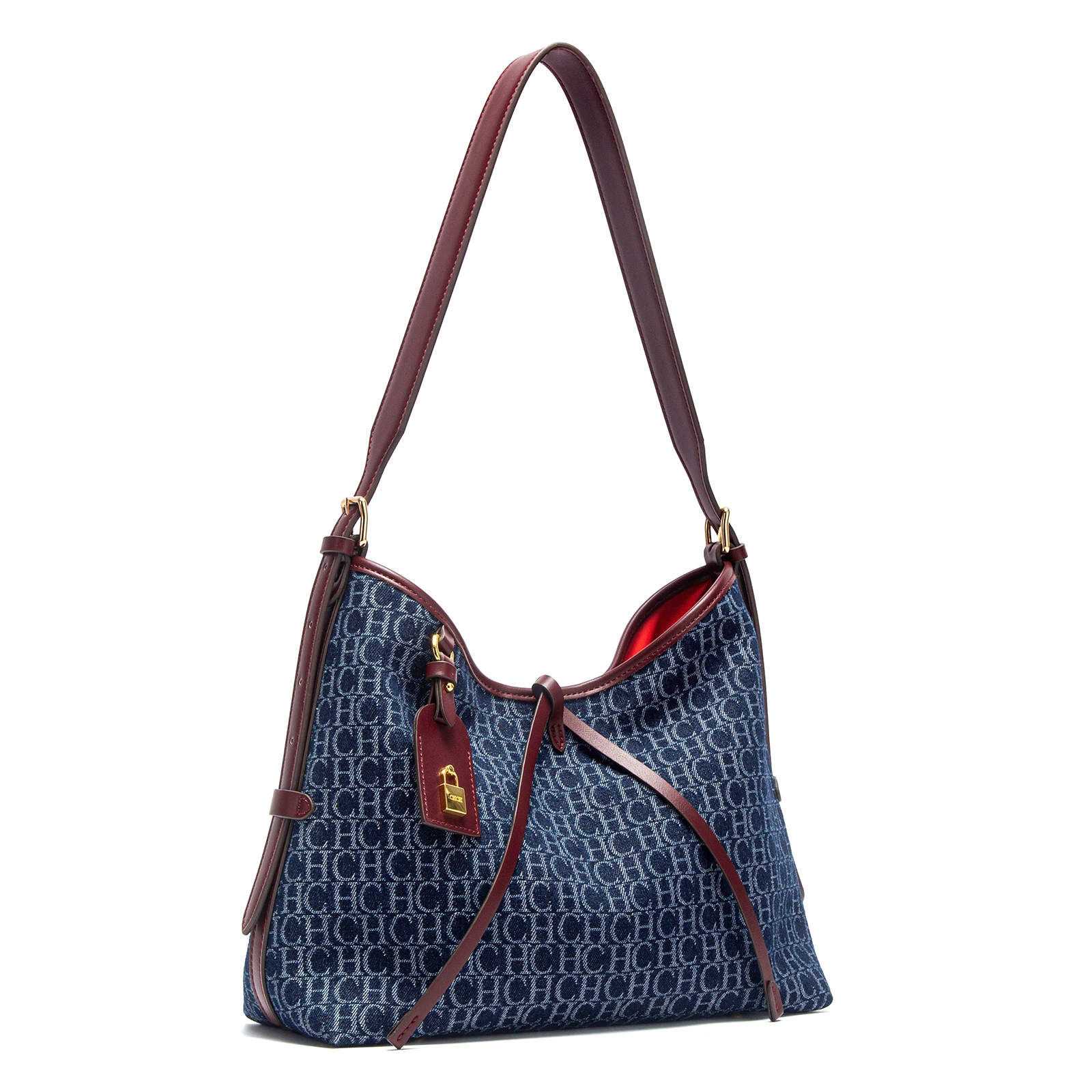 حقيبة يد نسائية 2025 حقيبة يد جديدة للأم والطفل باللون الأحمر الخمري لقضاء العطلات #4