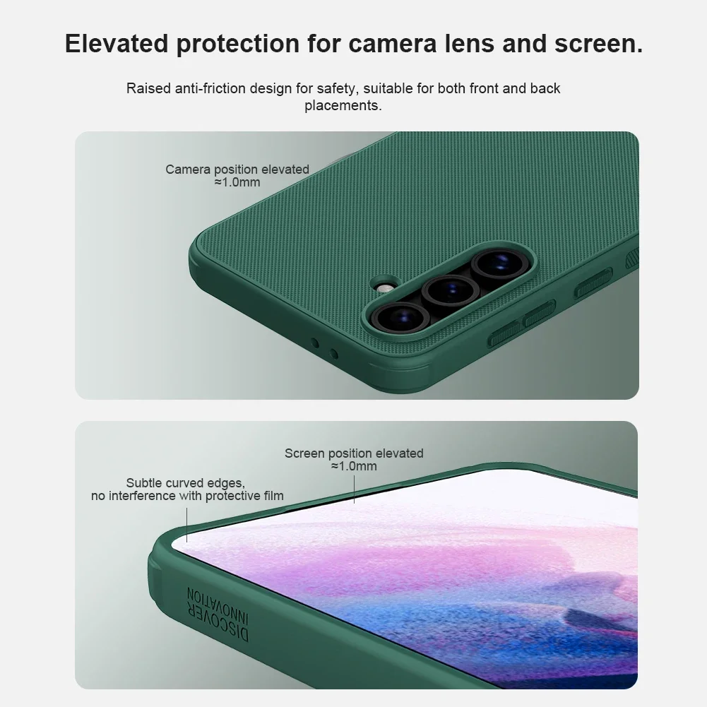 

Чехол Nillkin для Samsung Galaxy S24 FE 5G, супер матовый чехол Shield Pro, ультратонкий жесткий ПК 360, матовая защитная задняя крышка