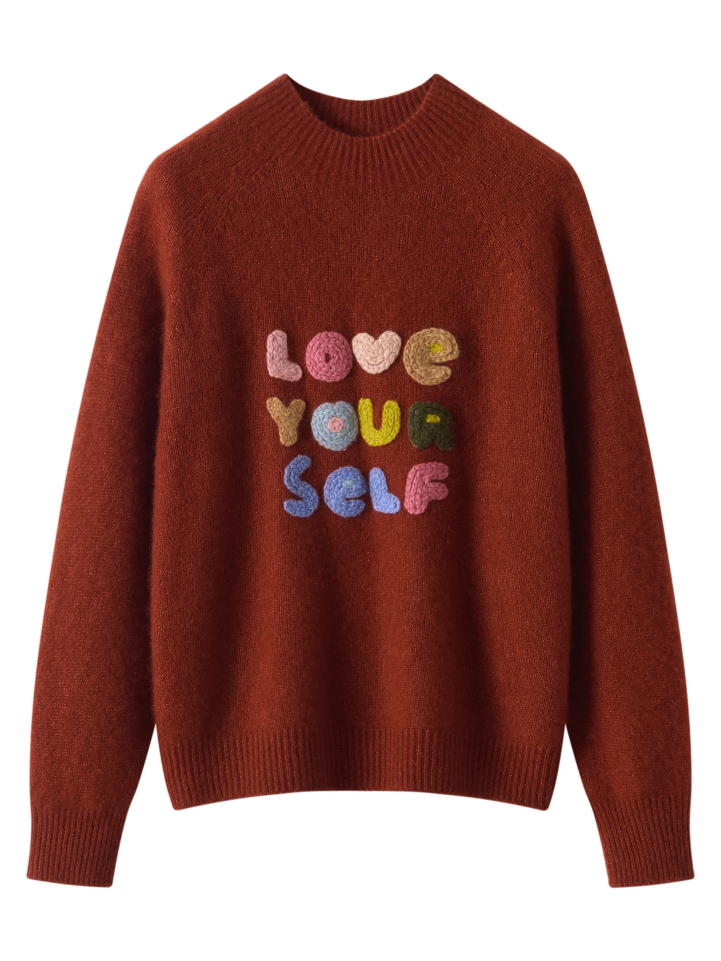 

Colorful Letter Cashmere Sweater Winter Warm Women's Top Fashion Knitted Sweater Pullover Youth Woman Clothing Festival Clothe