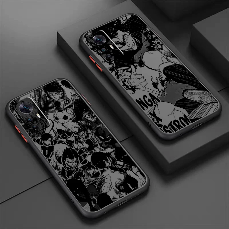 

BLUE LOCK Anime Cute Art Frosted Translucent For Xiaomi Mi 13 12 12T 11T 11 11i 10T 10 9T Pro Lite Ultra 5G Matte Phone Case
