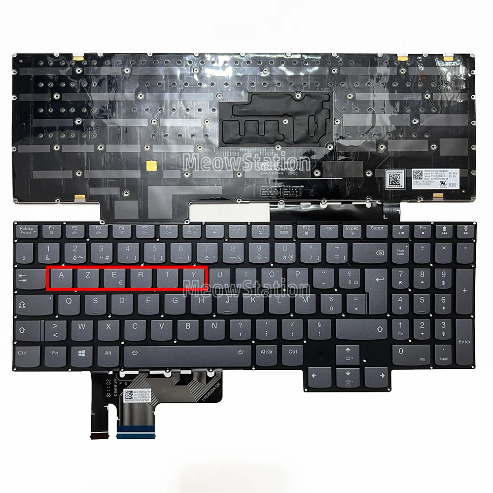 

Великобритания/французская/бельгийская/испанская/португальская клавиатура с RGB-подсветкой со светодиодной подсветкой для Lenovo Legion 7-15IMH 7-15IMH05 81YT 7-15IMHG05 S7-15ARH5 S7-15ACH6 S7-15IMH5,PR5SYPerkey