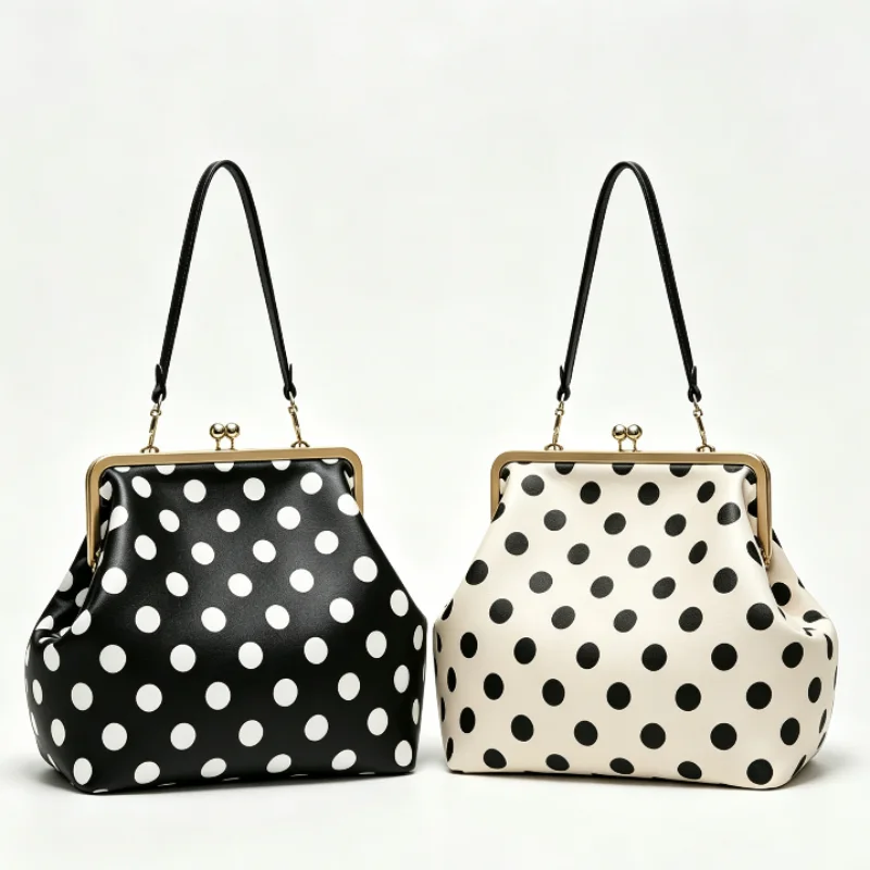 Classic Retro Polka-dot Clasp Bag Luxury Elegant Exquisite High-quality Shoulder Bag Women's Handbag For Commuting And Shopping
