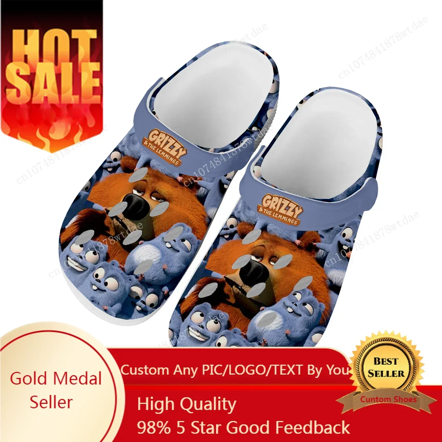 

Grizzly and The Lemmings Home Clogs Mens Womens Teenager Customize Water Shoes Anime Cartoon Garden Beach Hole Slippers Sandals