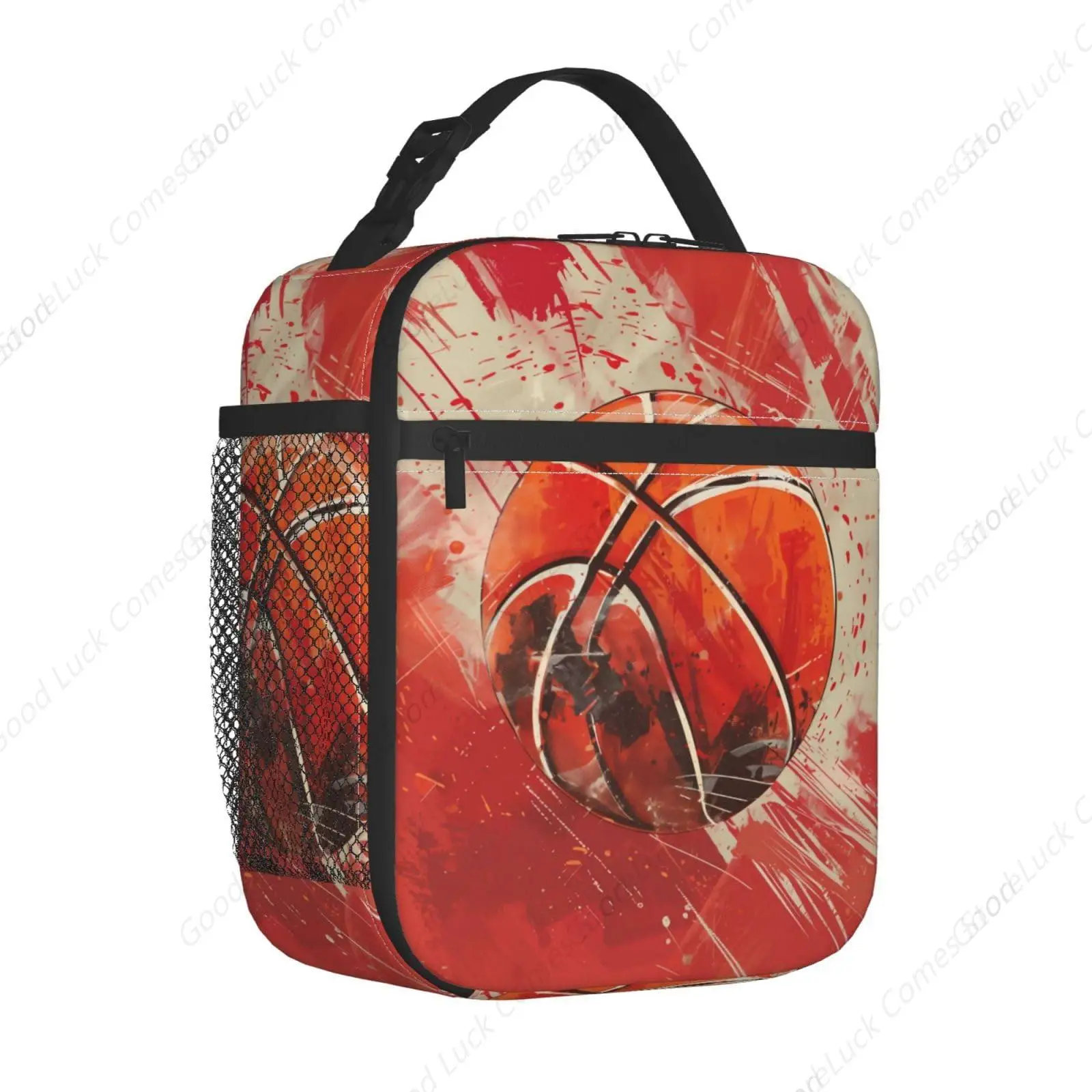 صندوق غداء معزول للأولاد والبنات وحقيبة غداء لكرة السلة للأطفال للعمل أو النزهة والمدرسة والسفر والمشي لمسافات طويلة أو الشاطئ أو صيد الأسماك من البوليستر #3