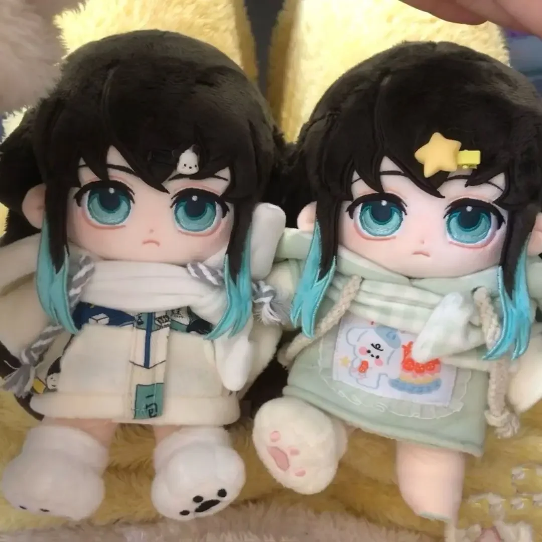 20 cm pelúcia kimetsu não yaiba tokitou muichirou anime cosplay atributo figuras de pelúcia vestir-se boneca de algodão presente dos desenhos animados