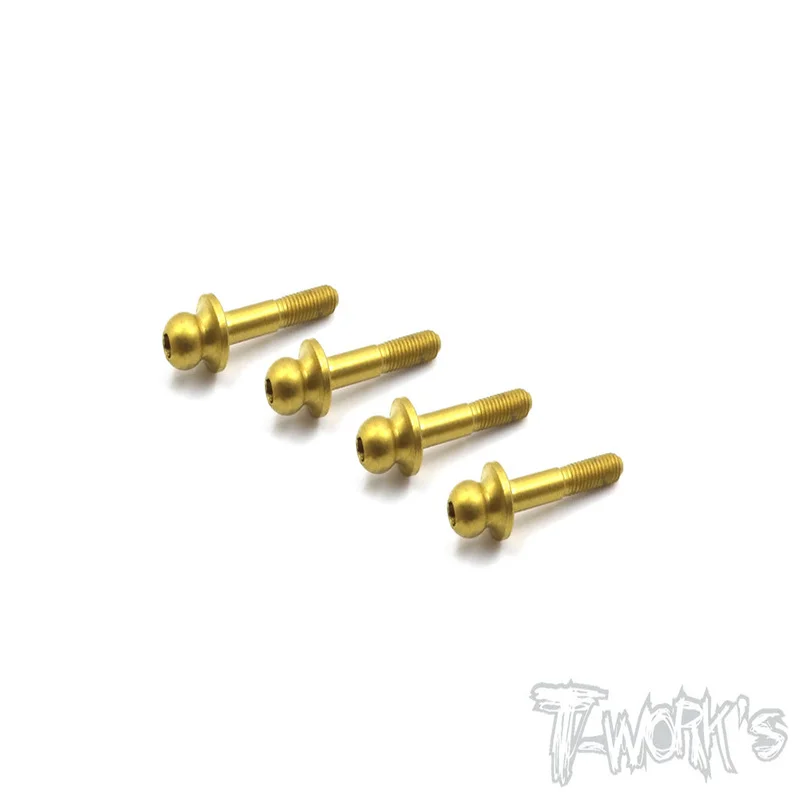 Original T works TN-SDX-R Titanium Nitride Rear Thread Pivot ball Arm ( For Serpent Spyder SDX4 ) 4pcs. Rc part