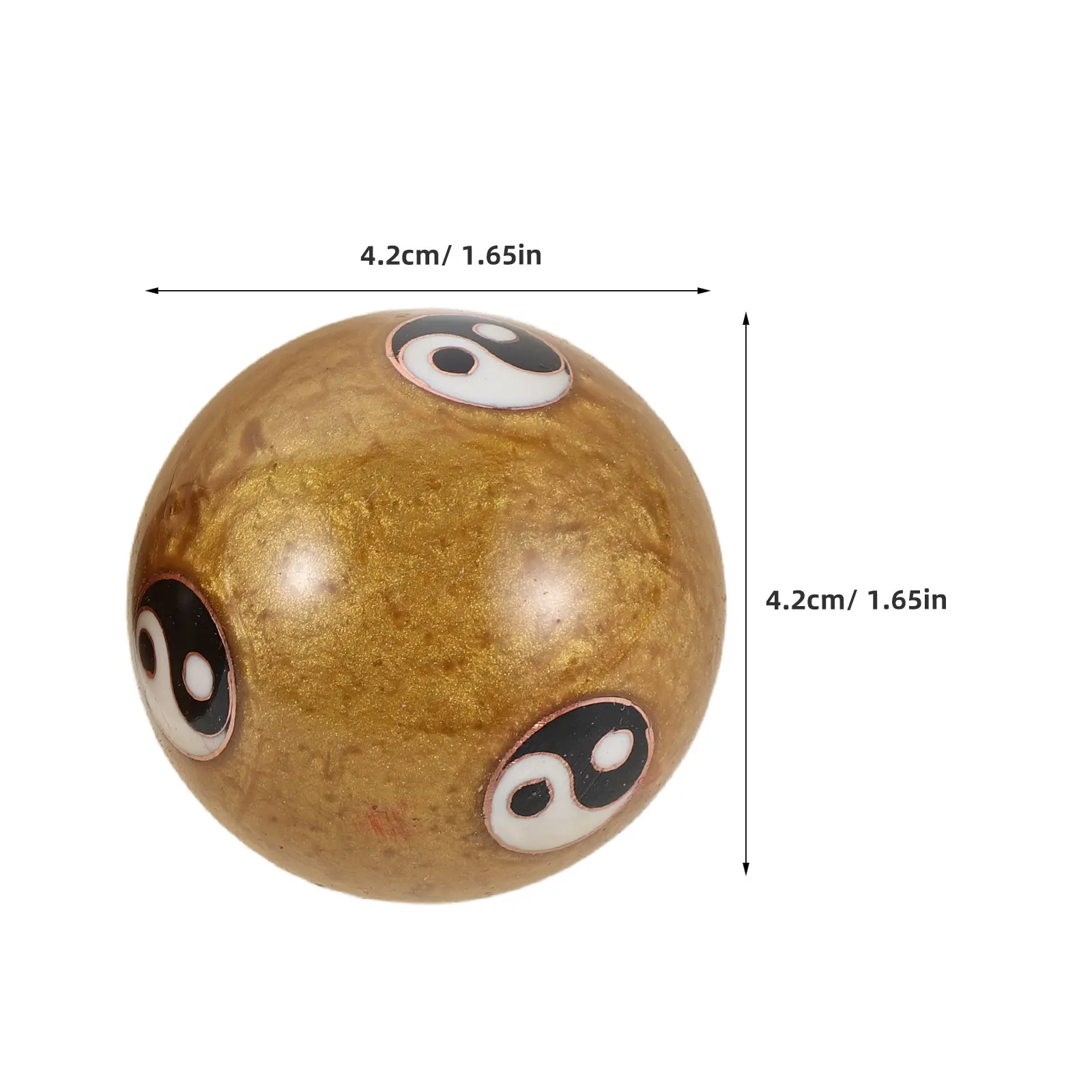 2Pcs Baoding Balls China Health Enamel Hand Exercise Fitness Stress Relief Balls Massage Therapy Training Hand Muscles