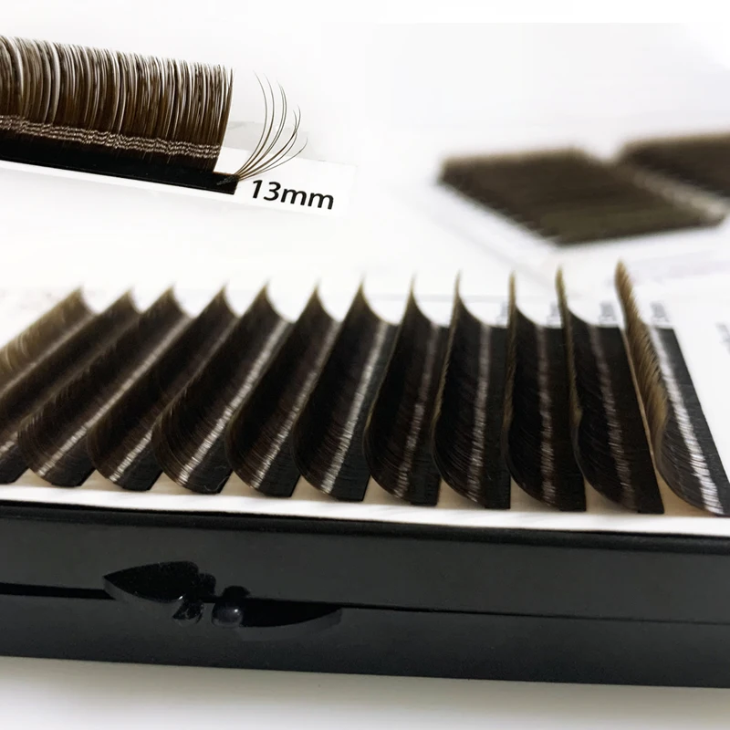 Brown Lashes Blooming Eyelash Extension Austomatic Flowering Fast Fan Easy Fanning Eyelashes for Extensions