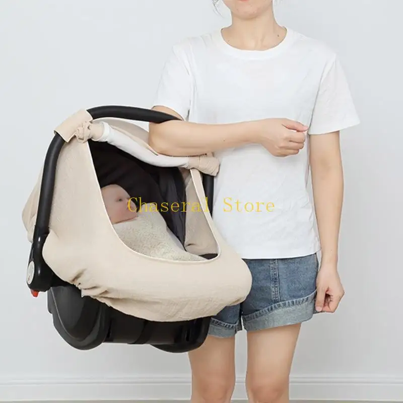 E7CE Car Covers for Babies Portable Baby Car Cover for Boys Girls Infant Carseat Covers Kick-Proof Car Canopy