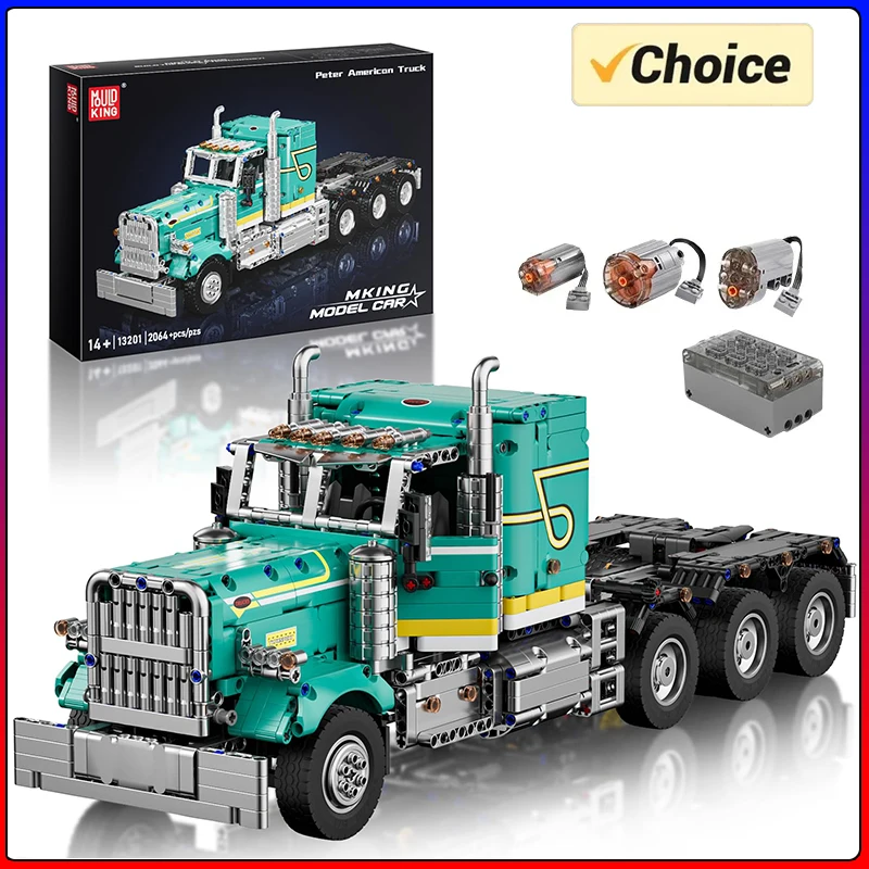 قالب الملك 13201 ألعاب السيارات التقنية RC شاحنة أمريكية بنة بمحركات الهندسة شاحنة الطوب مجموعة أطفال هدية الكريسماس #1