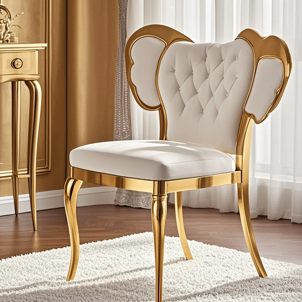 

20PCS Wholesale Modern Stackable Stainless Steel Furniture Gold Oval Back Dining Chair