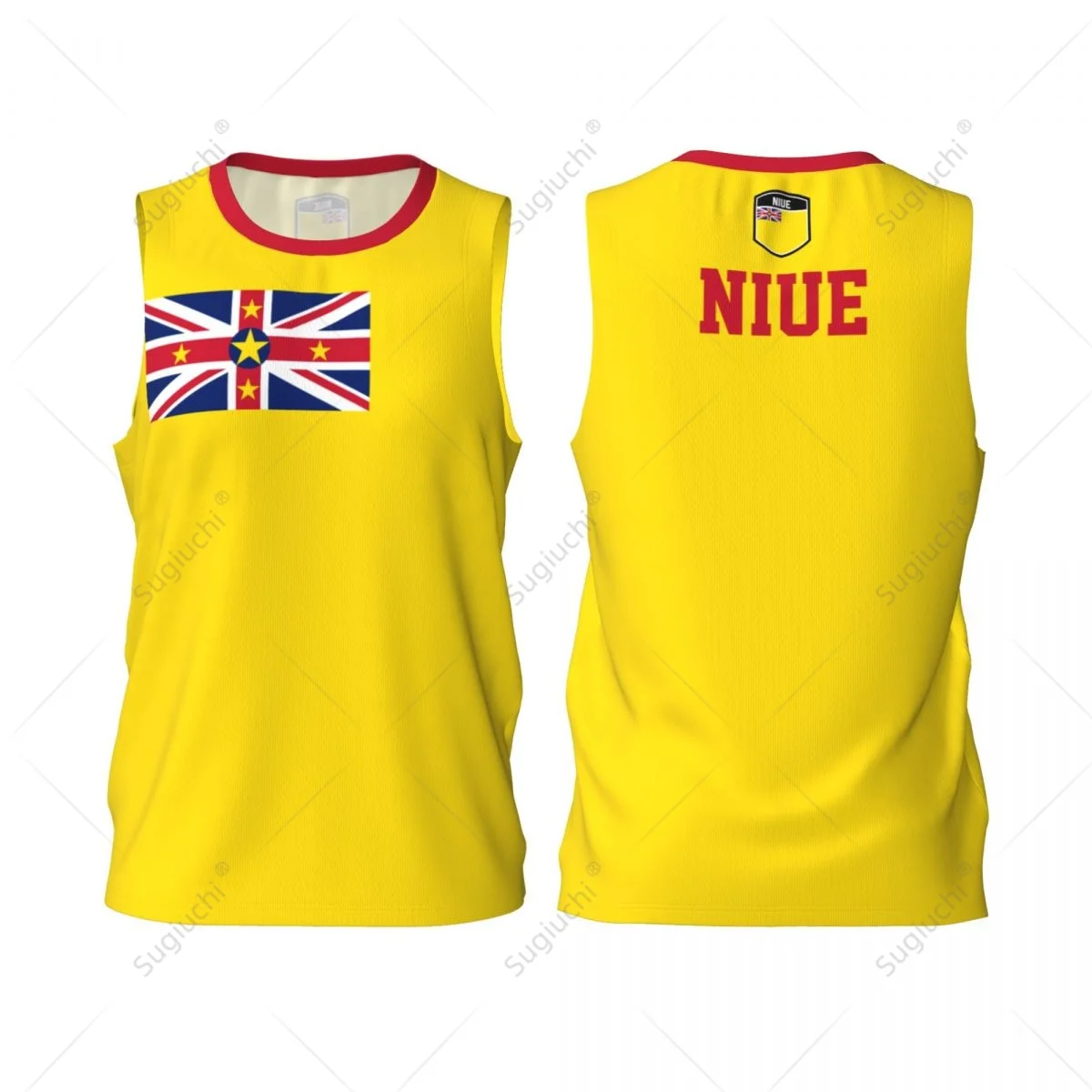 Niue Flag Men Basketball Sports Running Fitness Multifunction Sleeveless tshirt Exclusive Custom Name Nunber