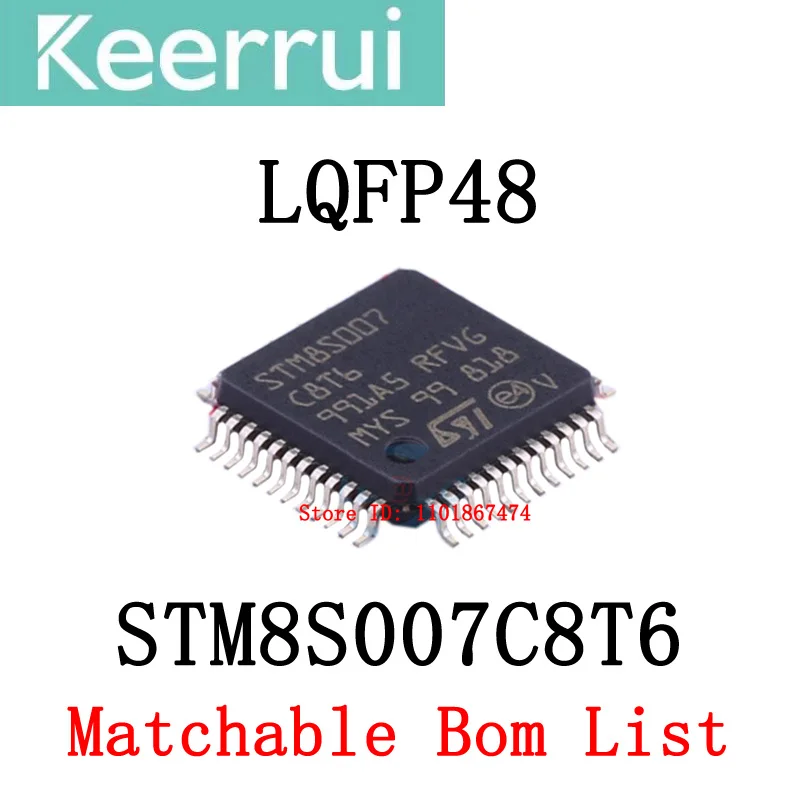 1~1000pcs/LOT 100% brand new original STM8S007C8T6 LQFP48 STM8S007 C8T6 STM MCU IC chip (can match BOM list table)