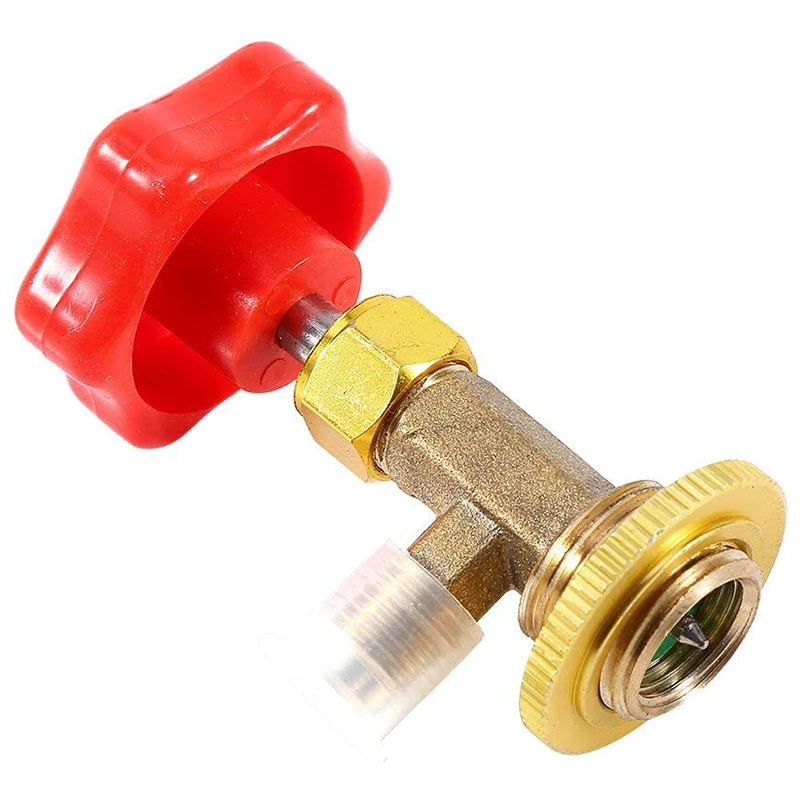 R134a Открывалка для канистр, кран M14/1/4 дюйма SAE, автомобильный кондиционер, кран для консервных банок с хладагентом, красный + золотой, открытая бутылка