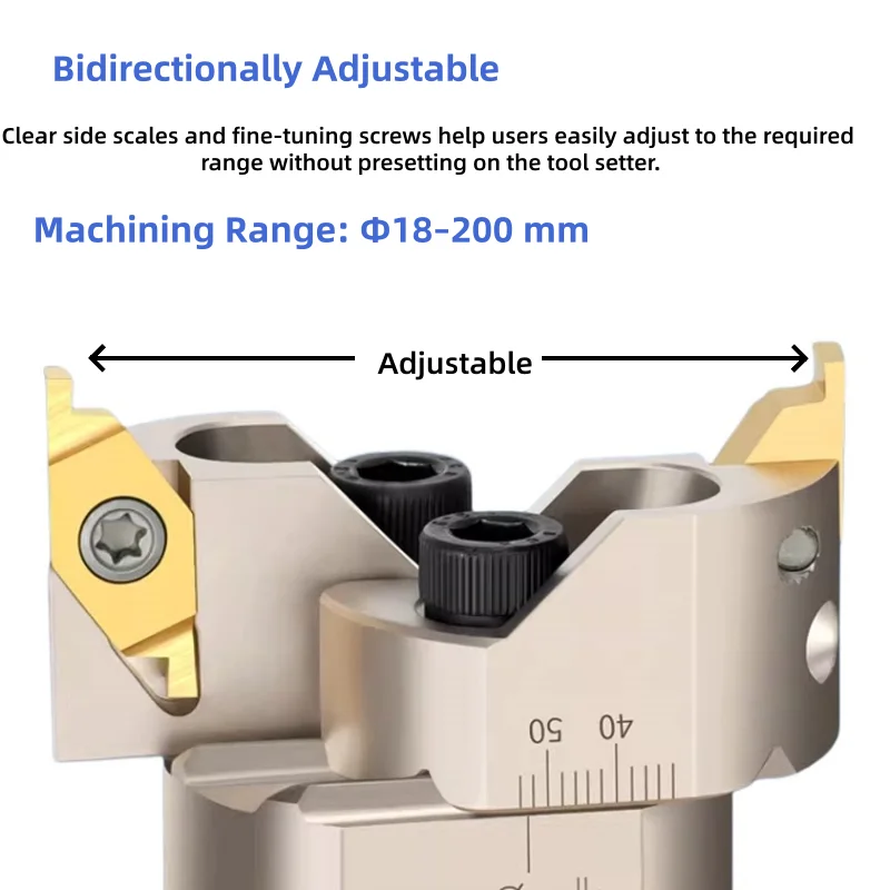 CNC adjustable end face gro-ove cutter 18-36 34-5250-82CNC rough boring annular O-ring double-edged flat gro-ove cutter