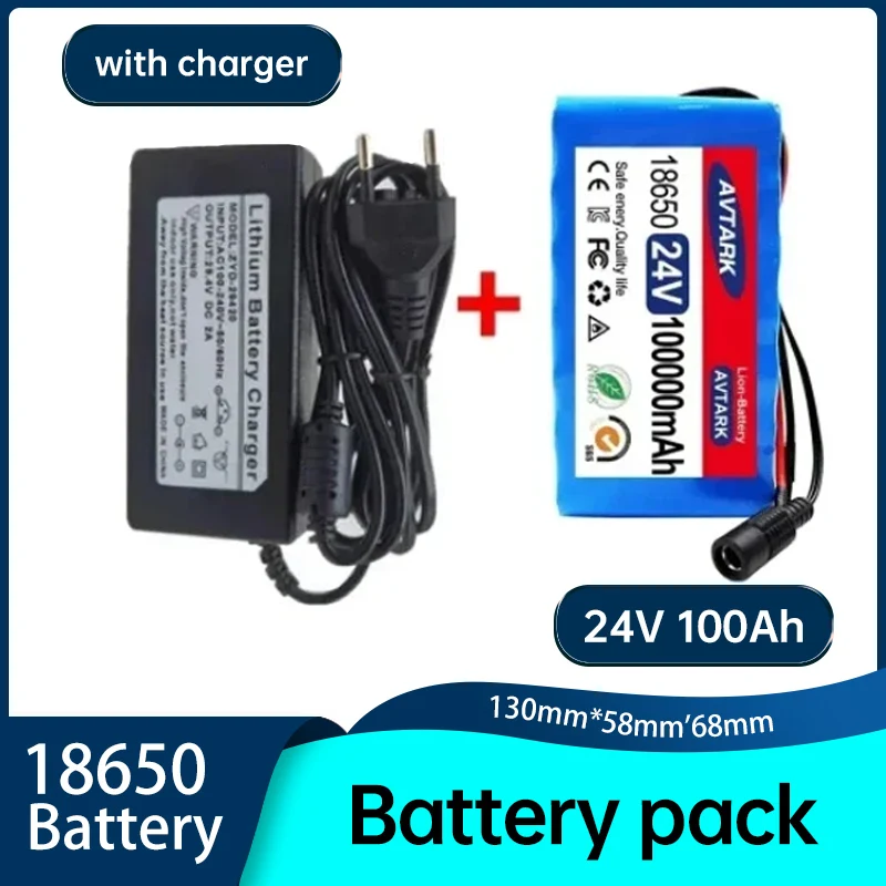 Batería recargable 7S3P para bicicletas eléctricas, pila de litio 7S3P de 24V y 18650 mAh, 100000