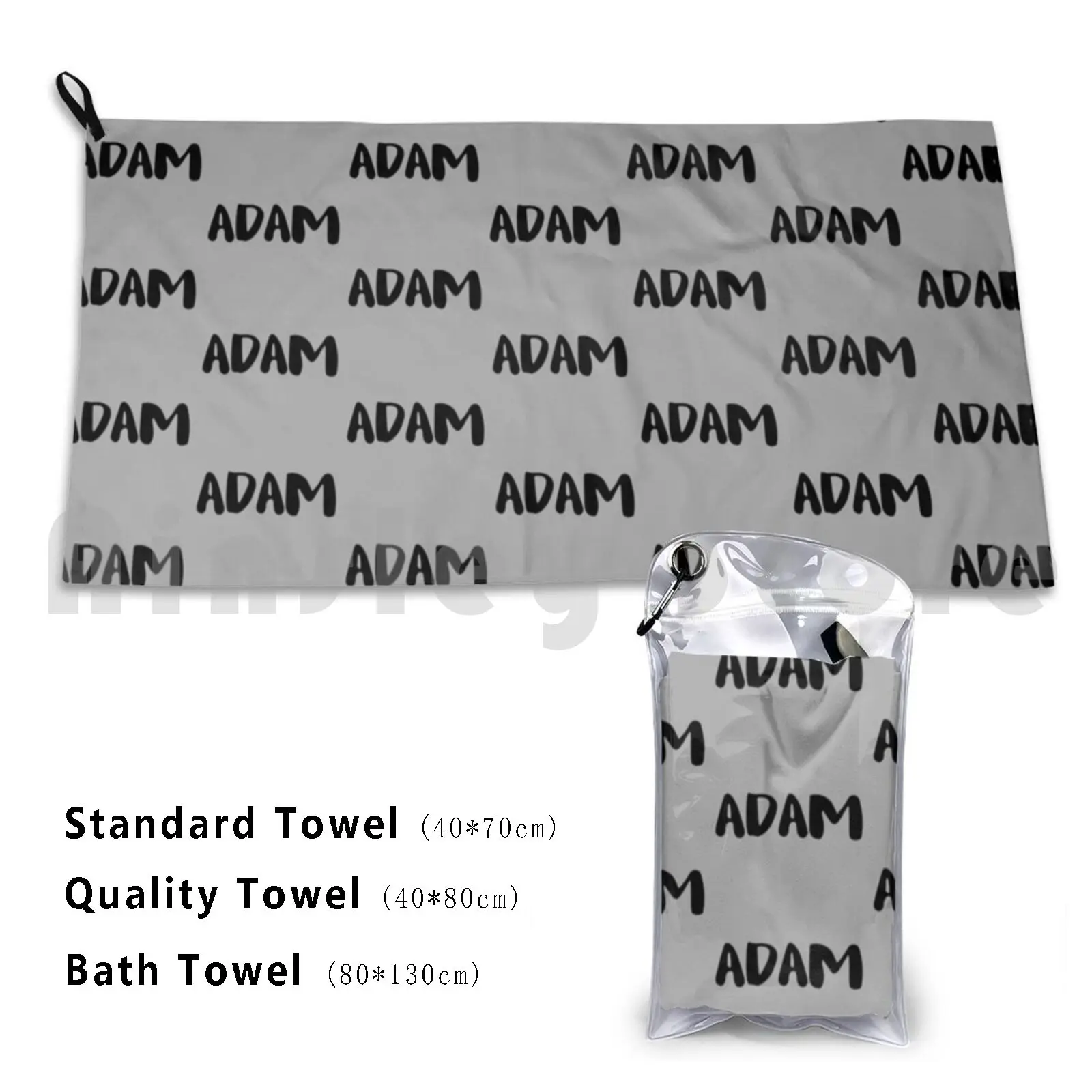 Adam ( Gray ) Beach Towel Quick Dry Quality Towel Adam Aamina Aage Names A Names Names With A Names That Start Wth A