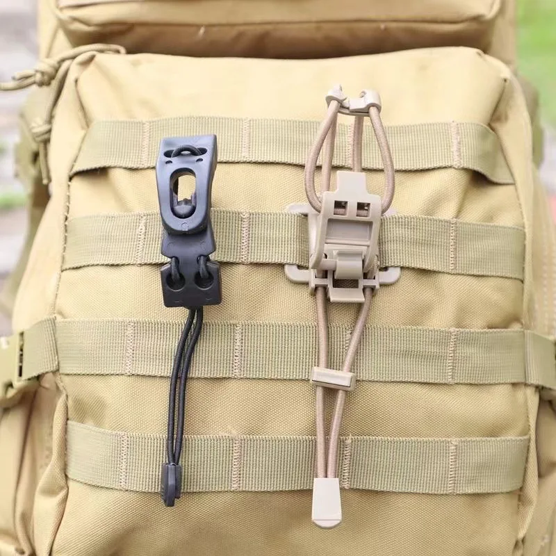Outdoor Backpack Buckle Clips, Elastic Rope Tool Binding Buckle, Ice Axe Fixed Buckle, Tactical Mountaineering Clips