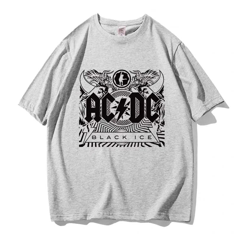 24 Summer Hot Sale Boys and Girls Rock Band A.C.D.C Short Sleeve T-Shirt Adult Loose Half Sleeve T-Shirt Children\'s Comfort Top