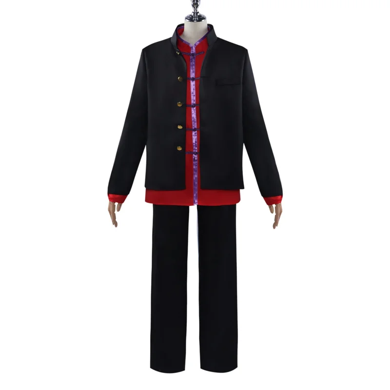 Disfraz de Cosplay de Arajin Tomoshibi, peluca negra, uniforme de Anime Bucchigiri, Bucchigiri Uniforme de escuela secundaria para niños y hombres, conjunto de pantalones, Cosplay