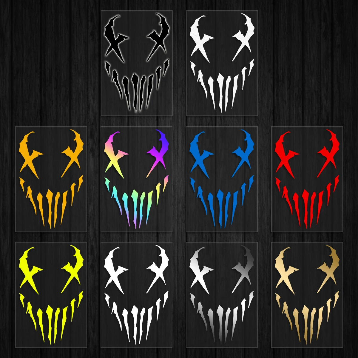 Demon Claws Naklejki motocyklowe Zbiornik paliwa motocykla Przednia osłona Owiewki boczne Dekoracja kasku Auto Okno Karoseria Naklejki winylowe