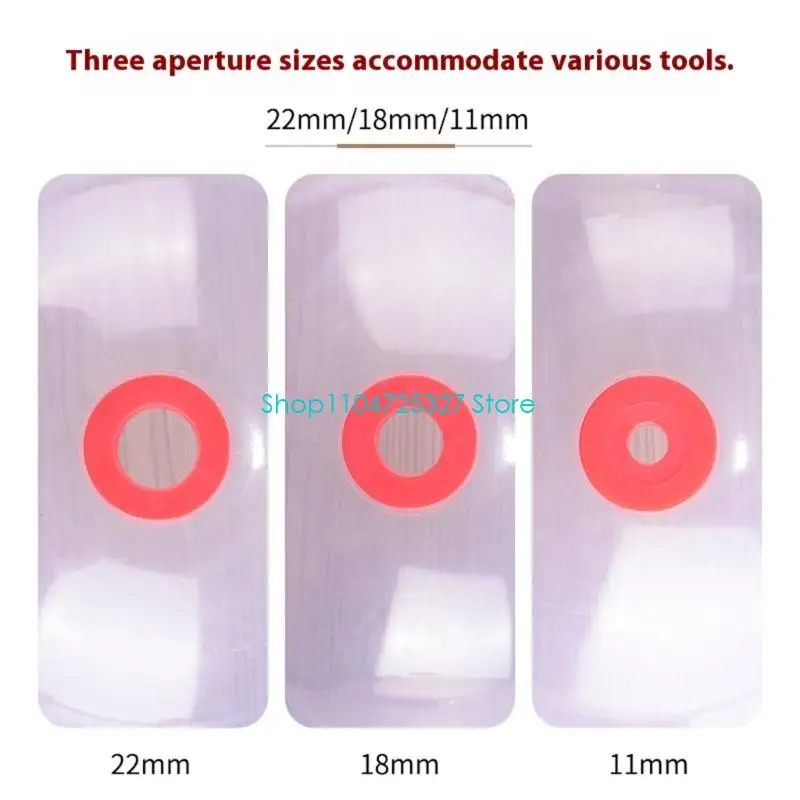 D8KF Strong 3pc Clear Hole Cutter Guard Covers 3Sizes Break Resistant PC Construction