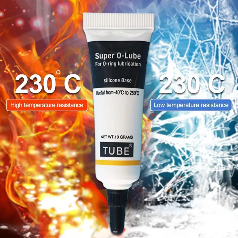 Grasso O-ring 10g Lubrificante sicuro per sigillare valvole e rubinetti O-ring Grasso lubrificante trasparente per valvole per macchine e idraulici per auto