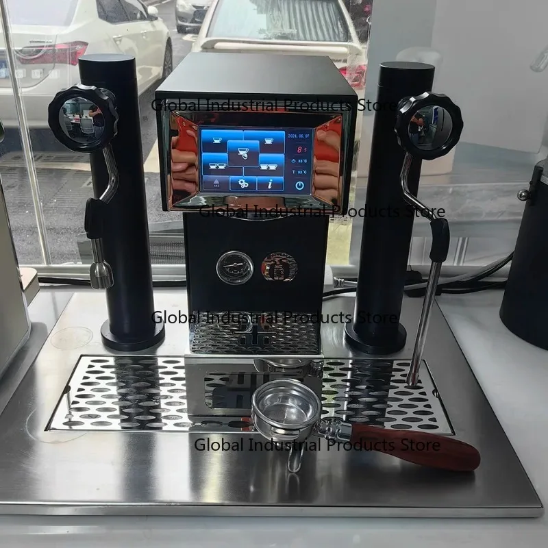 220V  Professional Stainless Steel Programmable Semi-Automatic Coffee Machine 9 Bar Touch Screen Display Table Espresso
