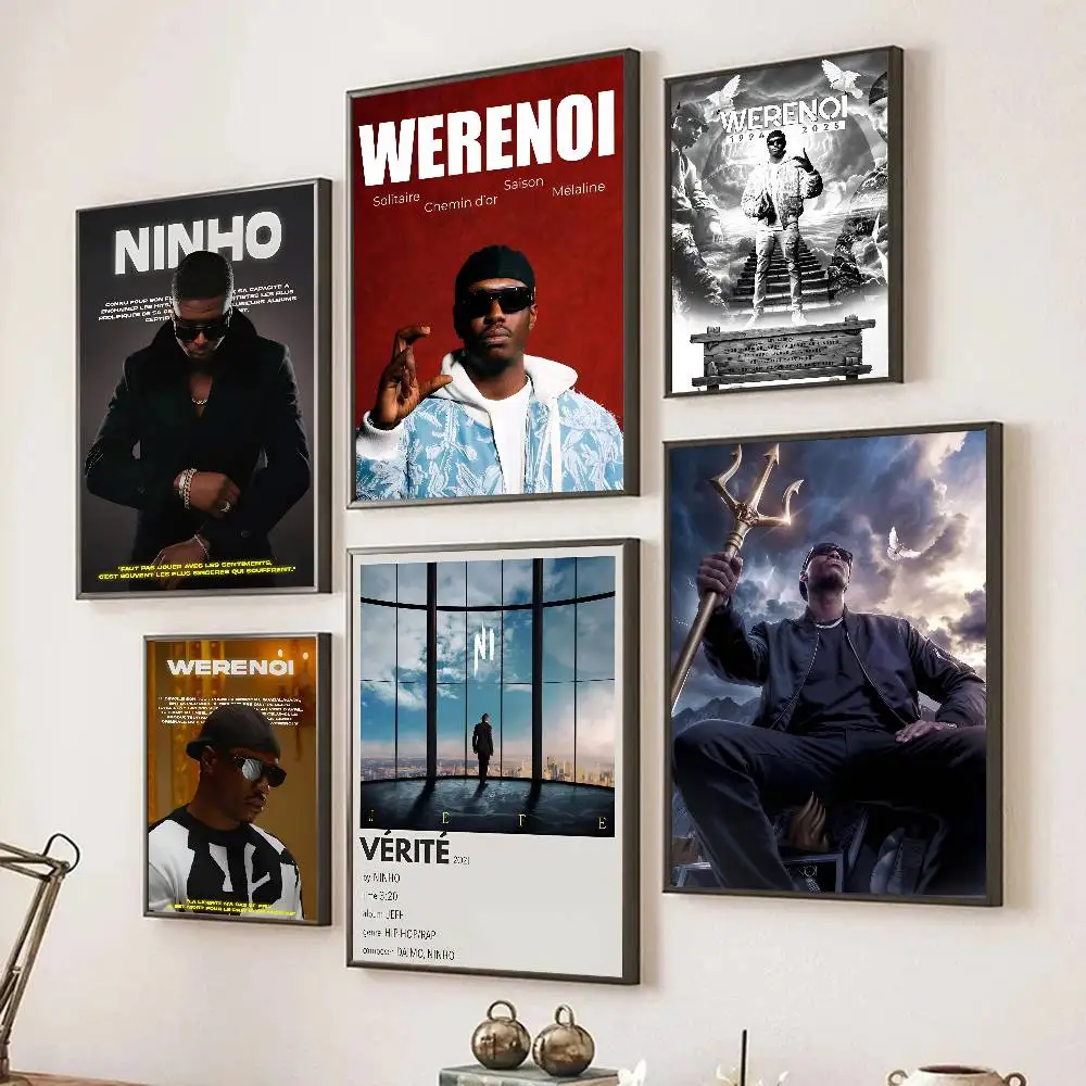 W-Werenoi Singer Album-Poster, selbstklebende Kunst, für Zimmer, Eingang, Restaurant, Wanddekoration, Kunstgemälde