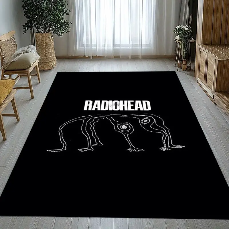 British Rock Band R-Radiohead Soft Non-Slip Large Area Rug for Living Room,Bedroom Playroom Carpet Mat for Sofa,Home Decor Gift