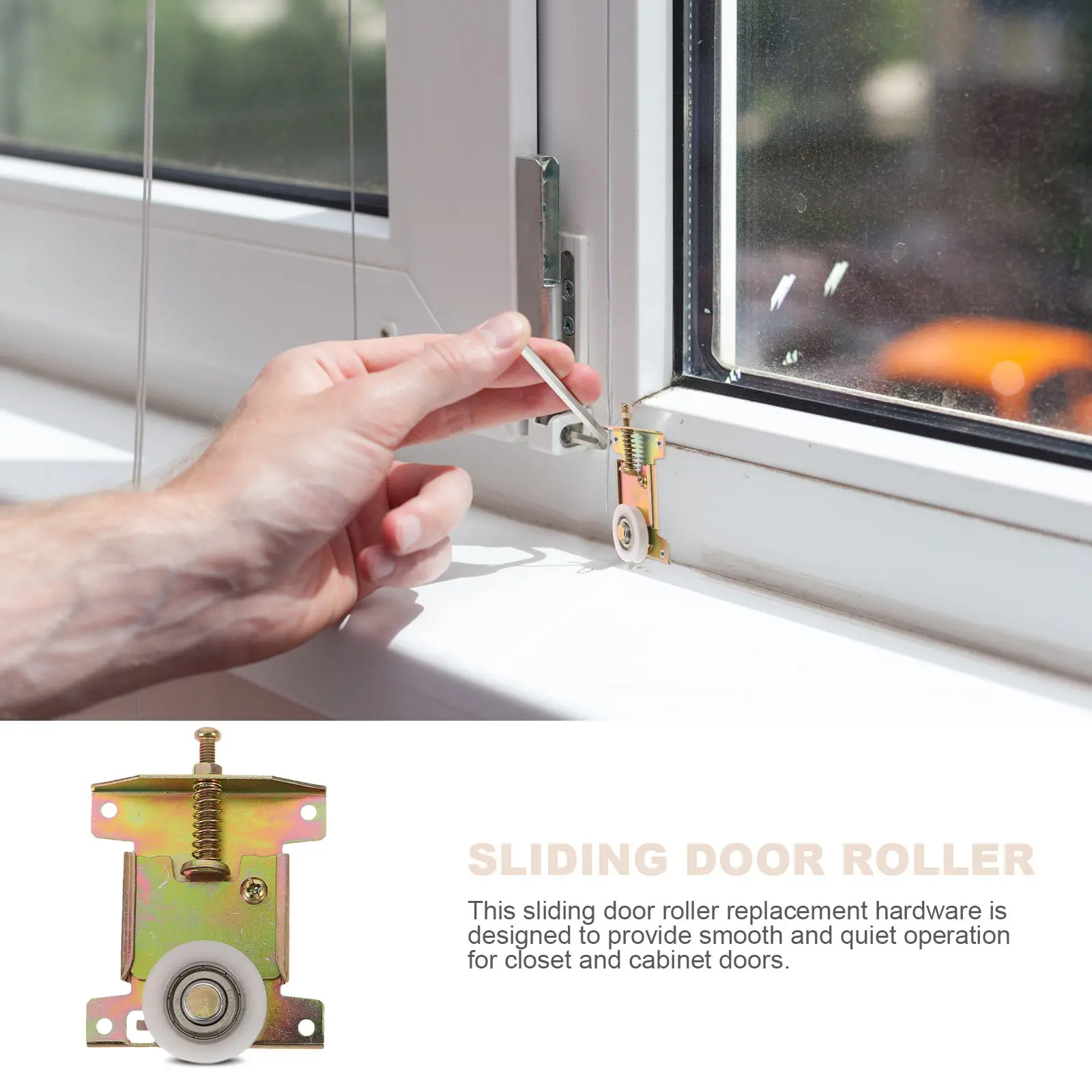 1Set Wardrobe Sliding Door Roller Heavy Duty Closet Door Wheels Replacement Cabinet Furniture Pulley Hardware Smooth Operation