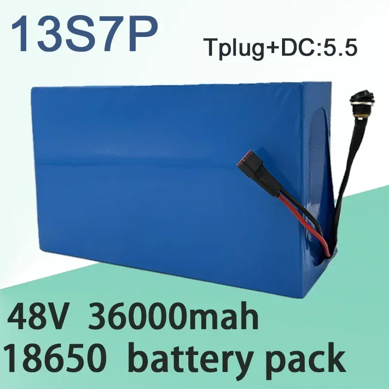 2024 13S7P Battery 100% Original Lithium-ion Battery 48V 36Ah 750W 1000W 54.6V Charger Suitable for Bicycles, Scooters, 20A BMS