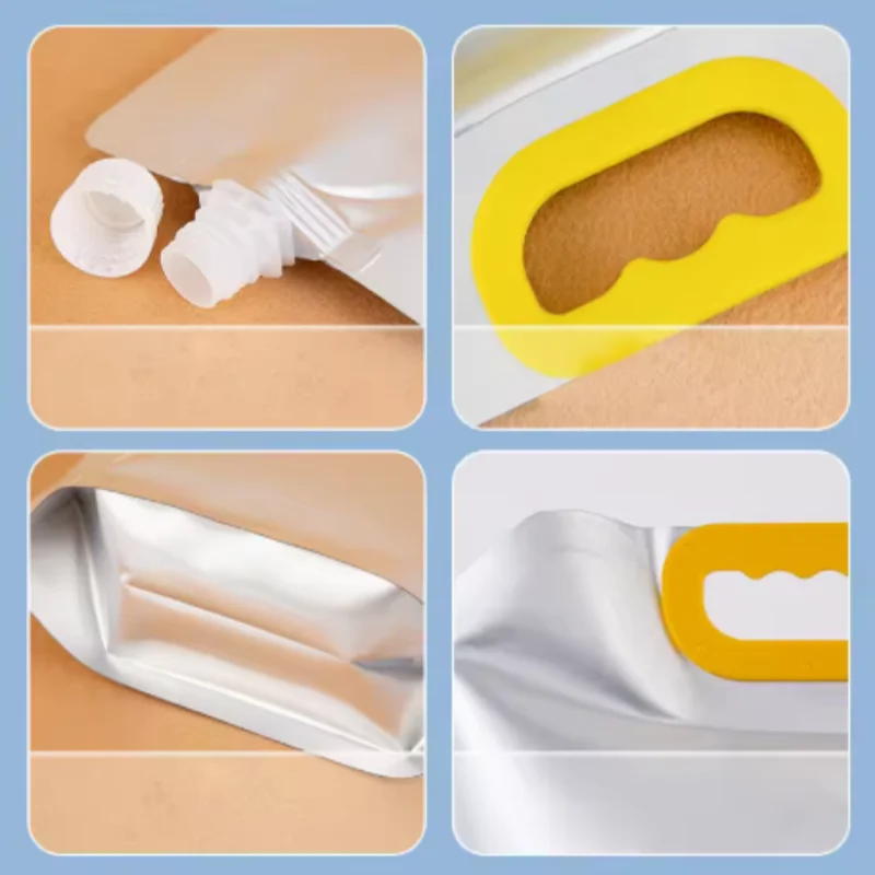 

Custom Aluminum Foil Liquid Packaging Drinking Nozzle Bags Stand Up Large for Beer Juice Beverage Storage Pouch Portable