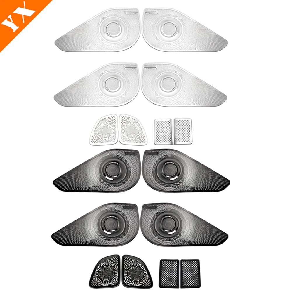 For Tucson NX4 N Line Accessories 2021-2023 Car Interior Speaker Horn Anti Kick/Dust  Protection Trim Stainless Black Garnish