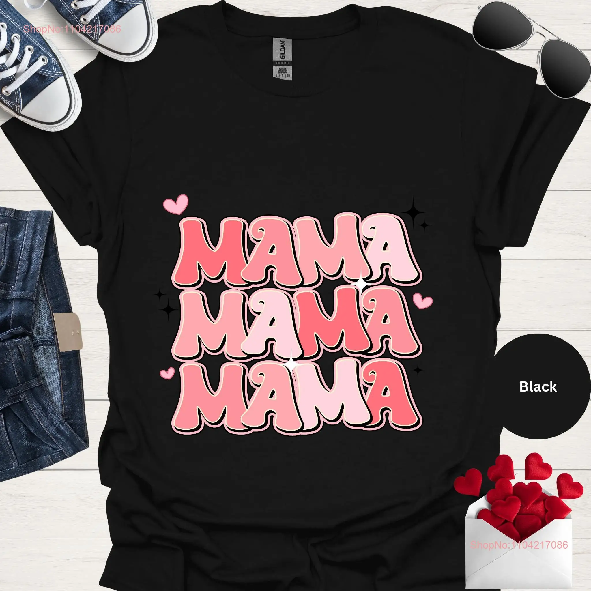 Mama T Shirt Valentine's Day Valentine Mimi Cute Mommy Cupid Mom long or short sleeves