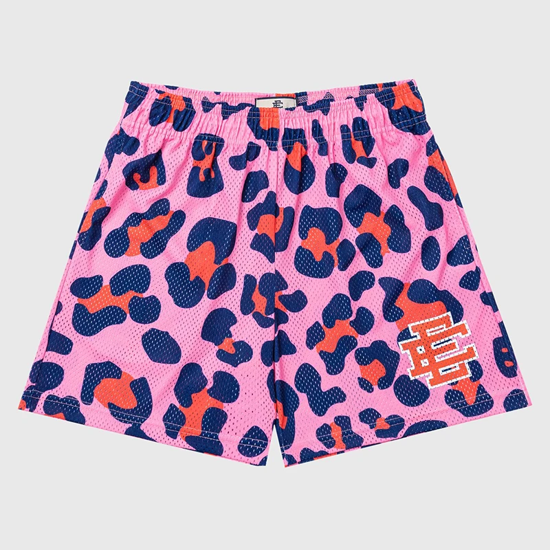 Edalson-shorts estampados florais clássicos para homens, shorts básicos de malha para academia, basquete, praia, novo verão, 2024