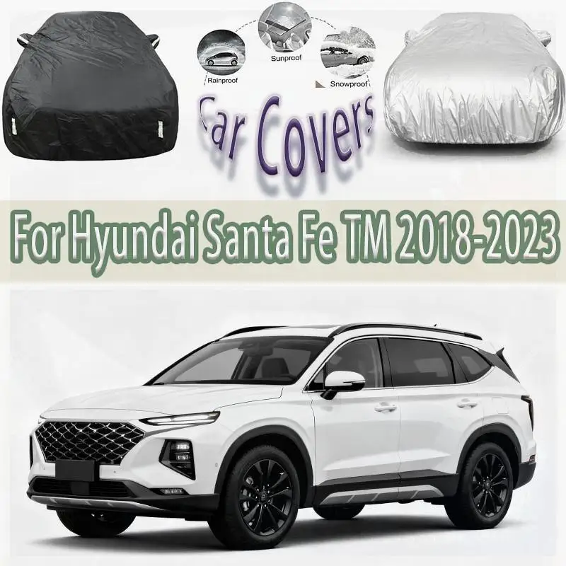 

For Outdoor Full for Hyundai Santa Fe 2018-2023 Waterproof Dustproof Exterior Protection Snow Sunshade Car Covers