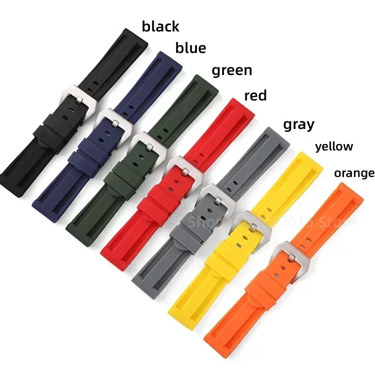 Silicone Watch Band for Panerai PAM Strap 20mm 22mm 24mm 26mm Rubber Bracelet Men Women Sport Replacement Watch Band for Omega