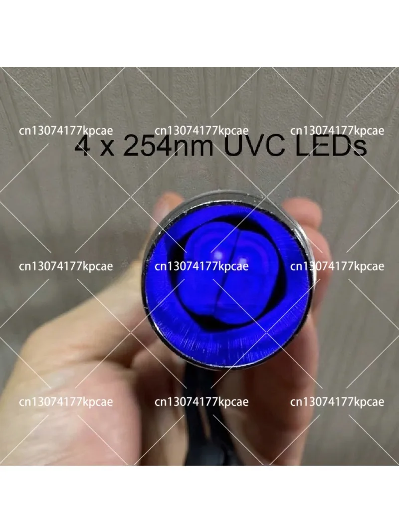UVC LED Flashlight 254nm Shortwave UV Torch for Fluorescent Minerals Phosphor Detection with ZWB3 Optical Filter