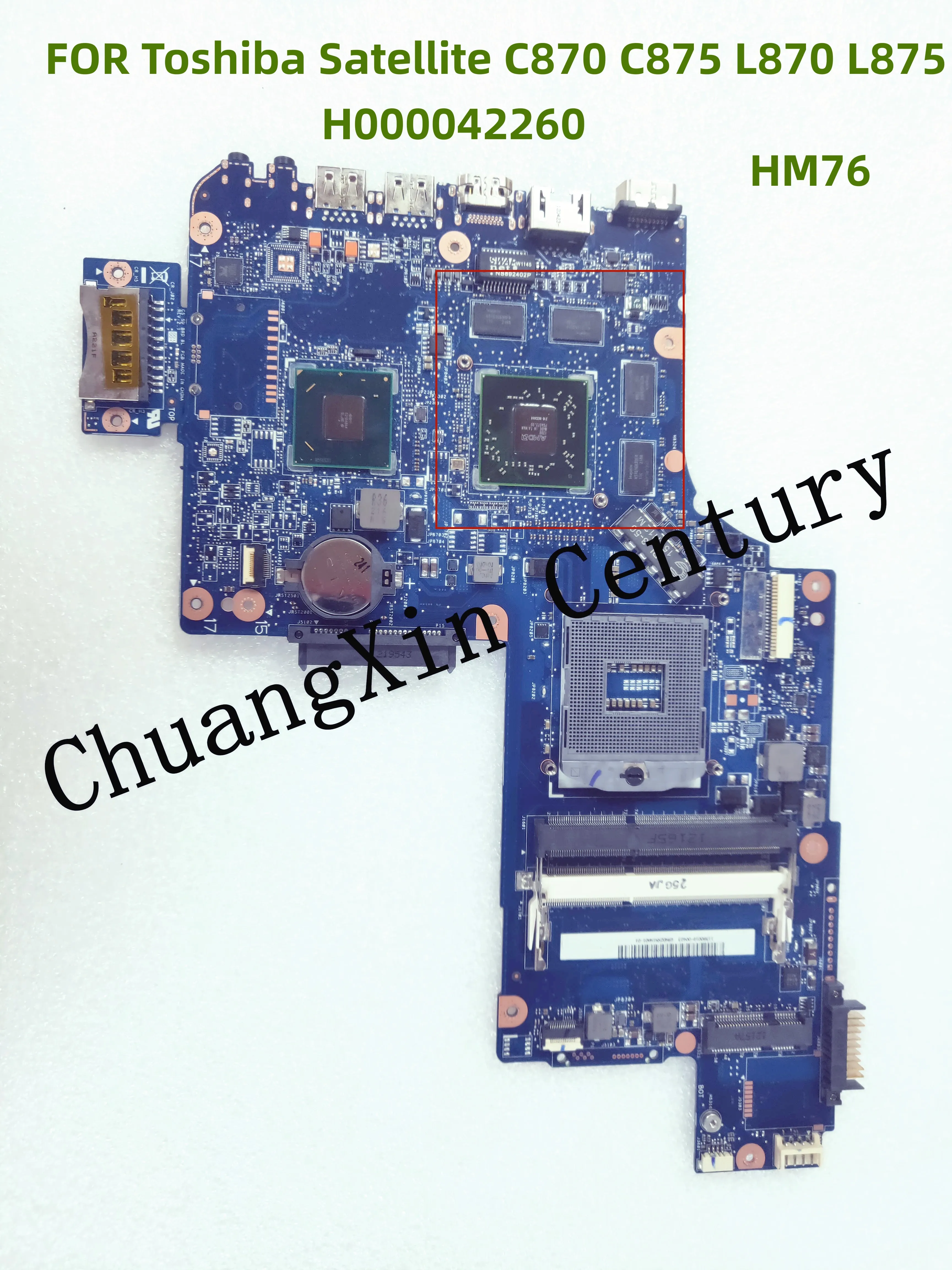 

For Toshiba Satellite C870 L870 Laptop motherboard H000042260 HM76 DDR3 Mainboard with GPU 100% Fully tested