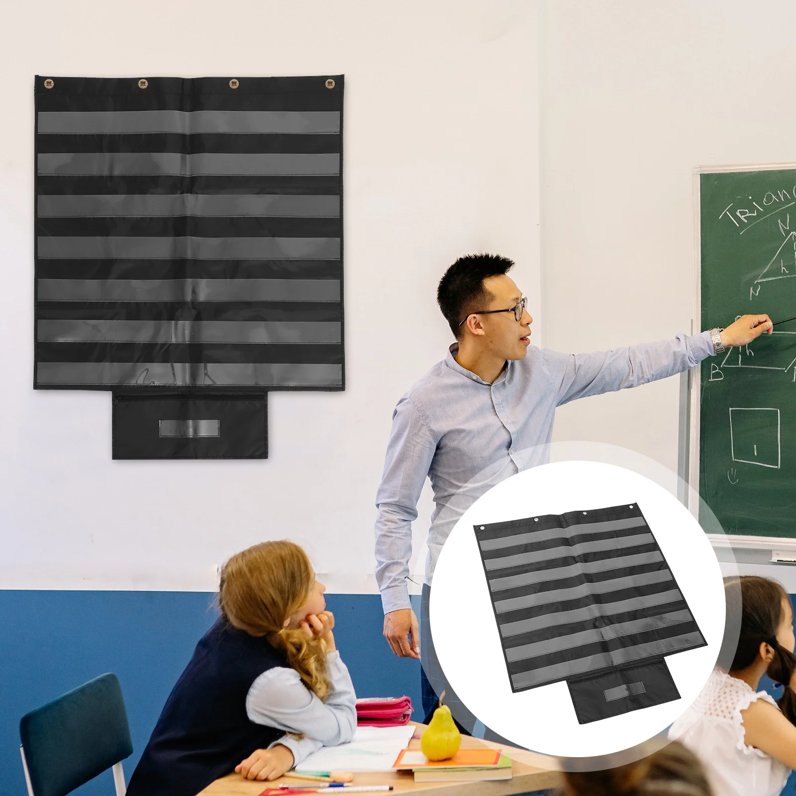 منظم للفصل الدراسي لخطط الجيب على الحائط لبطاقات الكلمات وبطاقات القصص سهلة التنظيف وتعزيز تجربة التدريس والتقويم #5