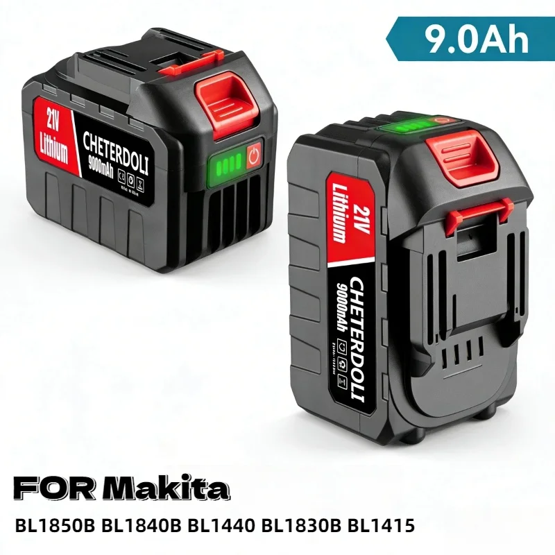 

18V/21V 3Ah-9Ah Rechargeable Lithium Battery High Capacity Durable Replacement For Makita BL1850B BL1840B BL1440 BL1830B BL1415